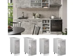 Küchenschränke<Vicco Apothekerschrank R-Line Medizinschrank für die Küche /Weiß 30 cm AP Anthrazit