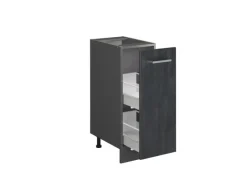 Best Vicco Apothekeschrank R-Line Medizinschrank für die Küche Schwarz Beton 30 cm ohne Arbeitsplatte Beton Anthrazit