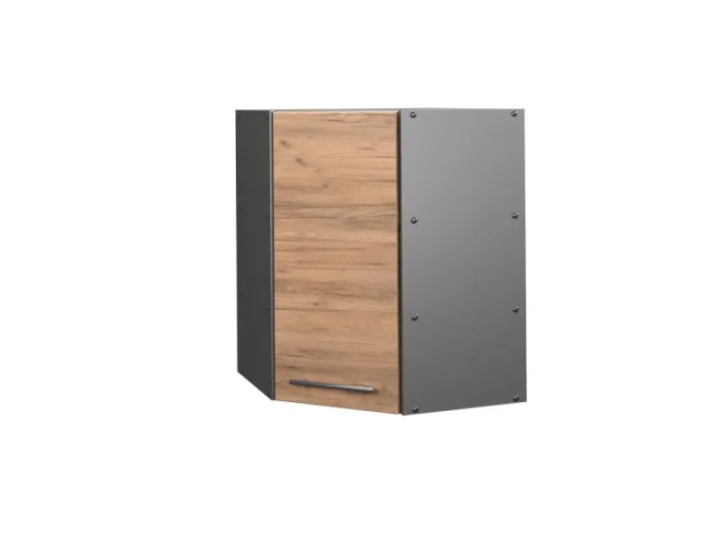 Küchenschränke<Vicco Eckhängeschrank Fame-Line Küchen-Eckschrank Goldkraft /Anthrazit 57 cm