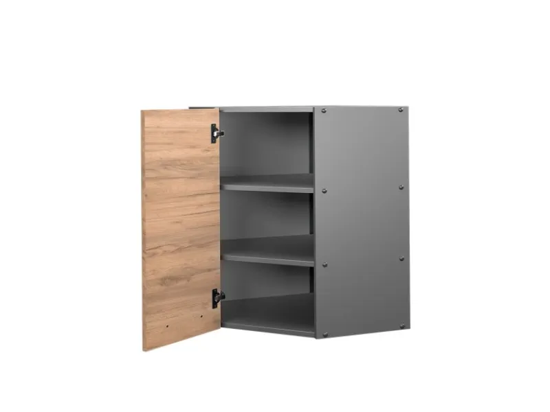 Küchenschränke<Vicco Eckhängeschrank Fame-Line Küchen-Eckschrank Goldkraft /Anthrazit 57 cm