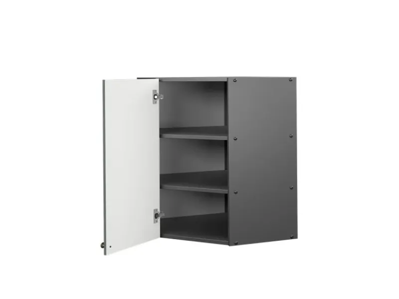 Vicco Eckhängeschrank Fame-Line Küchen-Eckschrank Grün-Gold Landhaus/Anthrazit 57 cm Dunkelgrün