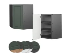 Vicco Eckhängeschrank Fame-Line Küchen-Eckschrank Grün-Gold Landhaus/Anthrazit 57 cm Dunkelgrün