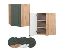 Vicco Eckhängeschrank Fame-Line Grün-Gold Landhaus/Goldkraft Eiche 57 cm< Küchenregale|Küchenschränke