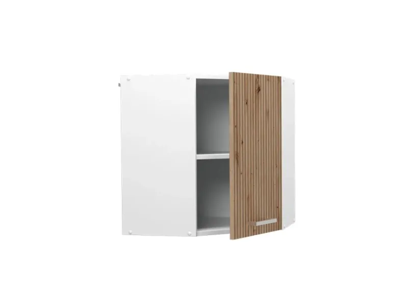 Best Vicco Eckhängeschrank R-Line Küchen-Eckschrank Artisan-Eiche/Weiß 57 cm Artisan Eiche
