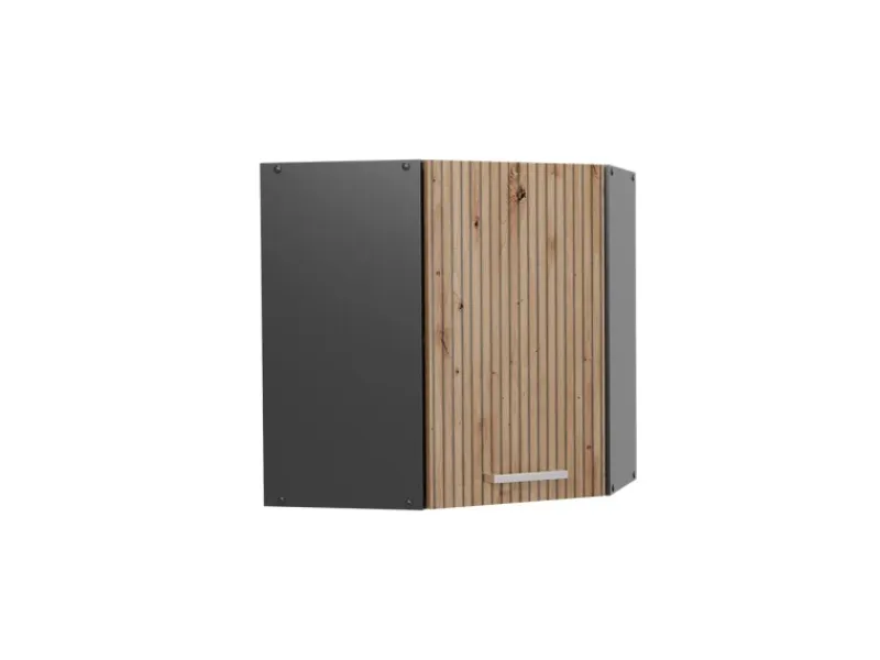 Vicco Eckhängeschrank R-Line Küchen-Eckschrank Artisan-Eiche/Anthrazit 57 cm Artisan Eiche