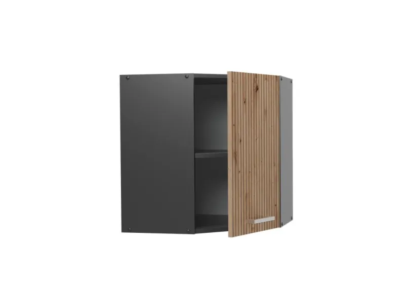 Vicco Eckhängeschrank R-Line Küchen-Eckschrank Artisan-Eiche/Anthrazit 57 cm Artisan Eiche