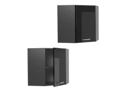 Küchenschränke<Vicco Eckhängeschrank R-Line Küchen-Eckschrank Schwarz Hochglanz/Anthrazit 57 cm