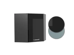 Küchenschränke<Vicco Eckhängeschrank R-Line Küchen-Eckschrank Schwarz Hochglanz/Anthrazit 57 cm