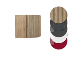 Best Vicco Eckhängeschrank R-Line Küchen-Eckschrank Artisan-Eiche/Goldkraft Eiche 57 cm Artisan Eiche
