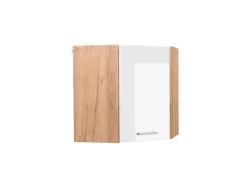 Vicco Eckhängeschrank R-Line Küchen-Eckschrank Hochglanz/Goldkraft Eiche 57 cm< Küchenschränke