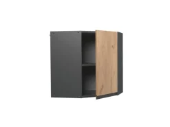 Küchenschränke<Vicco Eckhängeschrank R-Line Küchen-Eckschrank Goldkraft /Anthrazit 57 cm J-Shape