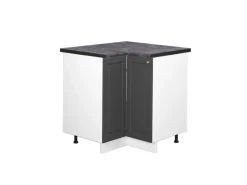 Vicco Eckunterschrank Fame-Line -Gold/Weiß 81 cm AP Anthrazit