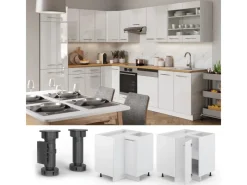 Vicco Eckunterschrank Fame-Line Hochglanz/ 81 cm ohne Arbeitsplatte< Küchenregale|Küchenschränke