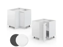 Vicco Eckunterschrank Fame-Line Hochglanz/ 81 cm ohne Arbeitsplatte< Küchenregale|Küchenschränke