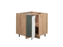 Küchenschränke<Vicco Eckunterschrank Fame-Line Grün-Gold Landhaus/Goldkraft Eiche 81 cm AP Anthrazit