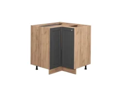 Sale Vicco Eckunterschrank Fame-Line -Gold/Goldkraft Eiche 81 cm ohne Arbeitsplatte Anthrazit