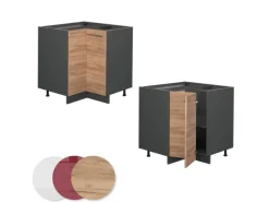 Küchenschränke<Vicco Eckunterschrank Fame-Line Goldkraft /Anthrazit 81 cm ohne Arbeitsplatte