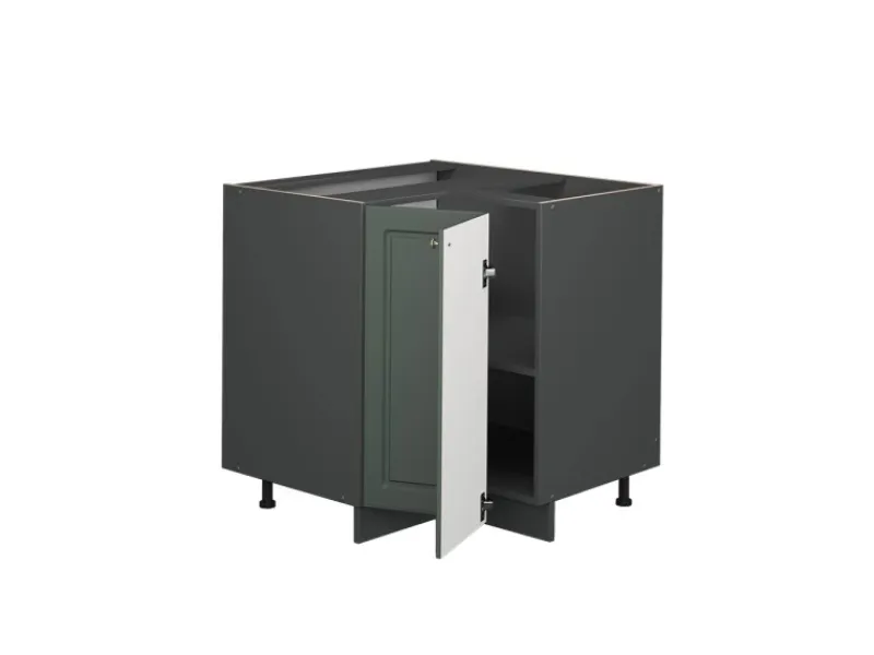 Sale Vicco Eckunterschrank Fame-Line Grün-Gold Landhaus/Anthrazit 81 cm AP Anthrazit Dunkelgrün