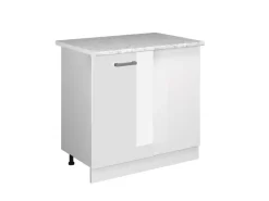 Vicco Eckunterschrank R-Line Küchen Eckschrank Hochglanz/ 86 cm AP Marmor< Küchenschränke
