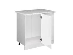 Vicco Eckunterschrank R-Line Küchen Eckschrank Hochglanz/ 86 cm AP Marmor< Küchenschränke
