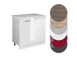 Vicco Eckunterschrank R-Line Küchen Eckschrank Hochglanz/ 86 cm AP Marmor< Küchenschränke