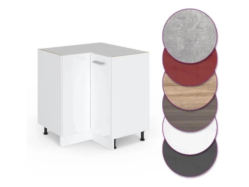 Vicco Eckunterschrank R-Line Hochglanz/ 76 cm ohne Arbeitsplatte< Küchenschränke