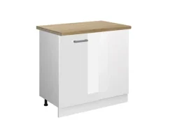 Küchenschränke<Vicco Eckunterschrank R-Line Küchen Eckschrank Hochglanz/ 86 cm AP Eiche