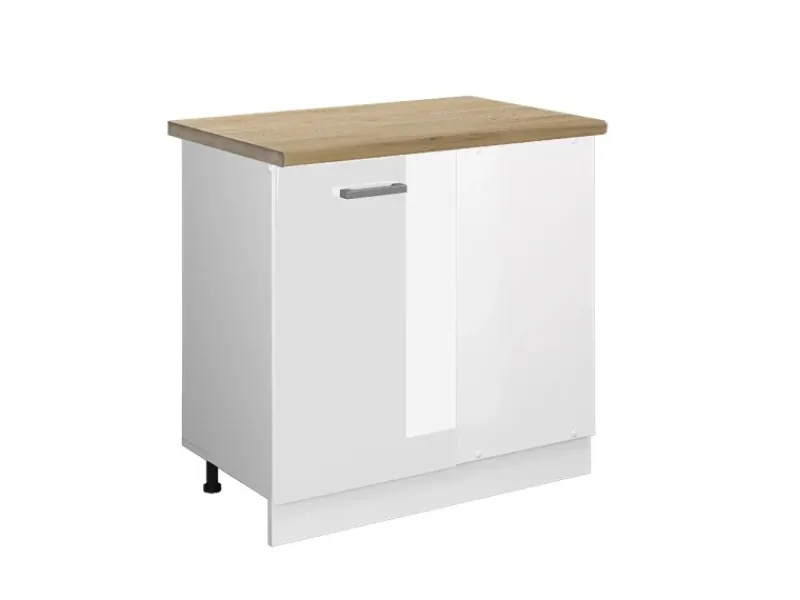 Küchenschränke<Vicco Eckunterschrank R-Line Küchen Eckschrank Hochglanz/ 86 cm AP Eiche