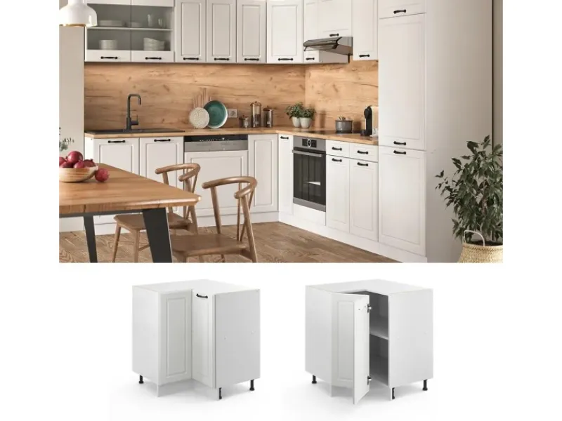 Vicco Eckunterschrank R-Line Landhaus/ 76 cm ohne Arbeitsplatte< Küchenschränke