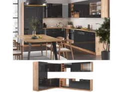 Vicco Fame-Line Eckküche /Goldkraft Eiche 347 x 257 cm AP Eiche ohne E-Geräte< Winkelküchen|Einbauküchen