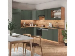 Vicco Fame-Line Eckküche -Gold Landhaus/Goldkraft Eiche 227 x 287 cm AP Marmor ohne E-Geräte< Kücheninseln|Winkelküchen