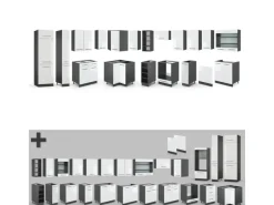 Winkelküchen|Einbauküchen<Vicco Fame-Line Eckküche /Anthrazit 347 x 257 cm ohne Arbeitsplatte ohne E-Geräte