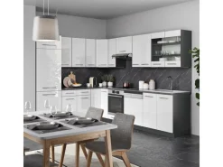 Vicco Fame-Line Eckküche /Anthrazit 227 x 60 cm ohne Arbeitsplatte ohne E-Geräte< Winkelküchen