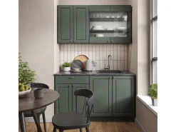 Discount Vicco Fame-Line Küchenschränke -Gold Landhaus/Anthrazit 140 cm AP Marmor ohne E-Geräte Grün