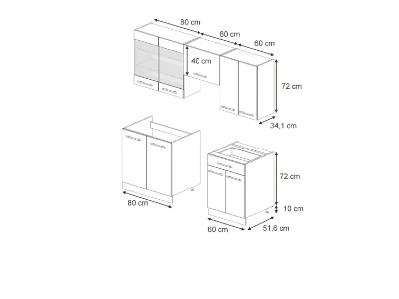 Hot Vicco Fame-Line Küchenschränke Hochglanz/Goldkraft Eiche 200 cm AP Marmor ohne E-Geräte Dunkelblau