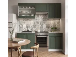 Sale Vicco Fame-Line Küchenzeile -Gold Landhaus/Weiß 200 cm AP Marmor ohne E-Geräte Grün