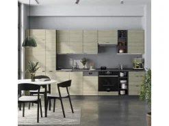 Clearance Vicco Fame-Line Küchenzeile Eiche Paneel/Anthrazit 355 cm AP Anthrazit ohne E-Geräte Brauhaus Eiche