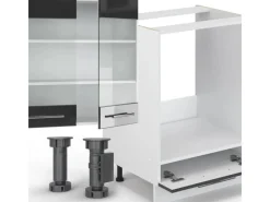 Einbauküchen<Vicco Fame-Line Küchenzeile /Weiß 300 cm AP Marmor ohne E-Geräte
