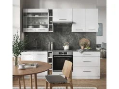 Vicco Fame-Line Küchenzeile Hochglanz/ 235 cm AP Anthrazit ohne E-Geräte< Einbauküchen