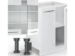 New Vicco Fame-Line Küchenzeile 300 cm mit Hochschrankohne Arbeitsplatte ohne E-Geräte Weiß