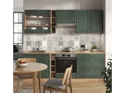 Vicco Fame-Line Küchenzeile -Gold Landhaus/Goldkraft Eiche 235 cm AP Eiche ohne E-Geräte< Einbauküchen