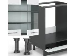 Herde|Kühlschränke<Vicco Fame-Line Küchenzeile /Anthrazit 355 cm ohne Arbeitsplatte ohne E-Geräte