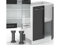Vicco Fame-Line Küchenzeile /Weiß 300 cm mit HochschrankAP Anthrazit ohne E-Geräte< Einbauküchen