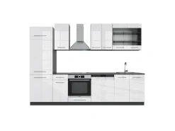 Einbauküchen<Vicco Fame-Line Küchenzeile /Anthrazit 300 cm ohne Arbeitsplatte ohne E-Geräte