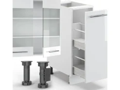 Vicco Fame-Line Küchenzeile Hochglanz/ 280 cm AP Anthrazit ohne E-Geräte< Kochfelder|Kühlschränke