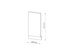 Clearance Vicco Frontblende Fame-Line Grün-Gold Landhaus/Anthrazit 45 cm ohne Arbeitsplatte Dunkelgrün
