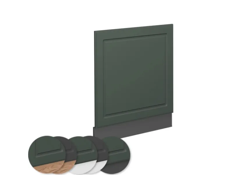 Einbauküchen<Vicco Frontblende Fame-Line Grün-Gold Landhaus/Anthrazit 60 cm ohne Arbeitsplatte