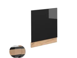 Vicco Frontblende Fame-Line Schwarz-Eiche Hochglanz/Goldkraft Eiche 60 cm ohne Arbeitsplatte< Einbauküchen