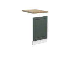 Einbauküchen<Vicco Frontblende Fame-Line Geschirrspüler Fronttür Grün-Gold Landhaus/Weiß 45 cm AP Eiche