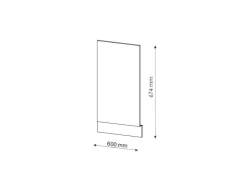 Einbauküchen<Vicco Frontblende Fame-Line Goldkraft /Weiß 60 cm AP